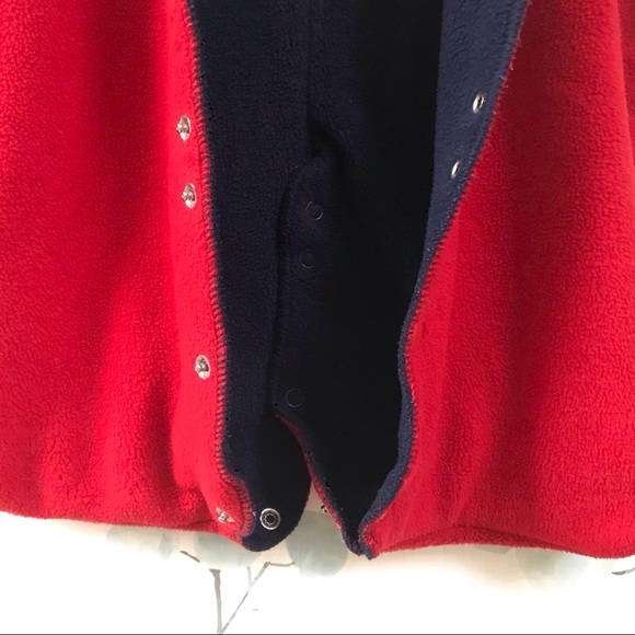 Baby GAP Red & Blue Fleece Newborn Sleeper Sleepsack Reversible Winter Bunting - Picture 8 of 11
